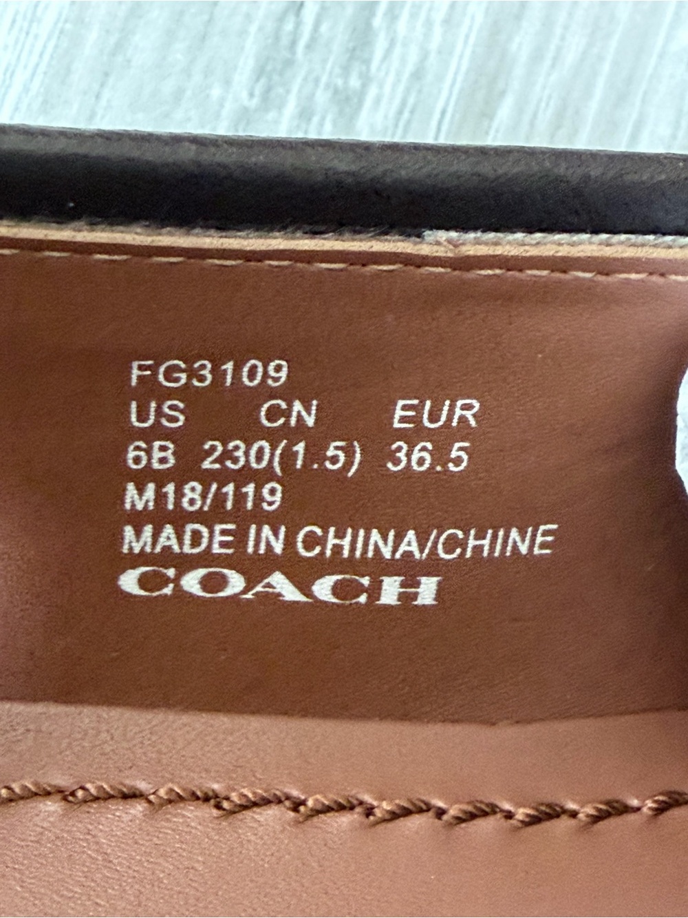 Coach Haley Signature Jacquard Loafers Khaki Mahogany Size 6 - Picture 10 of 13